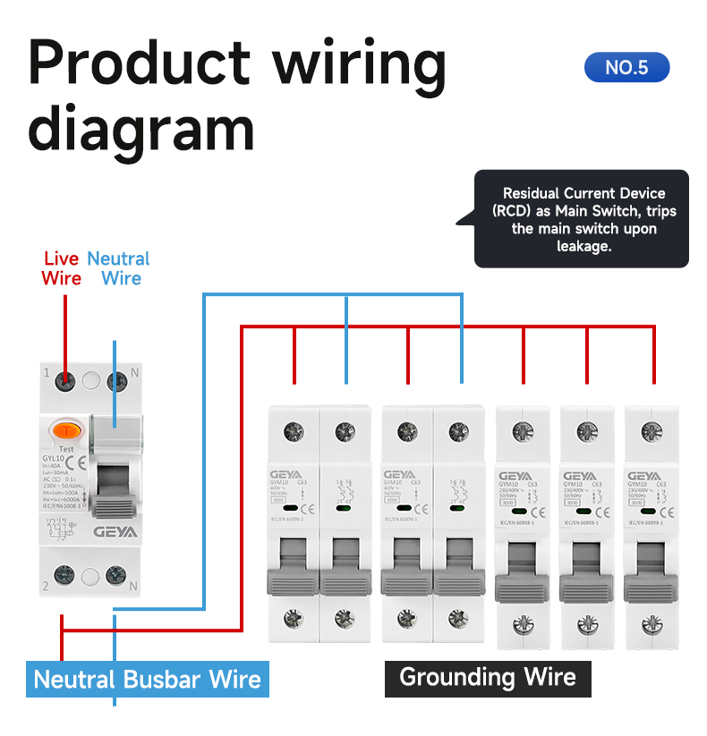 GEYA GYM10T-6kA-2P 60A 2 Pole Mini Circuit Breaker 63 a Ac Mcb Zhejiang Mccb 16a40a 63a 100a 63 Amp Miniature Circuit Breaker
