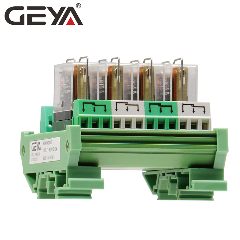 GEYA FY-NG2R-4C PLC Din Rail 4 Channel Relay Module 1NO 1NC Relay 5V SPDT Module 12V 24V Relay Board