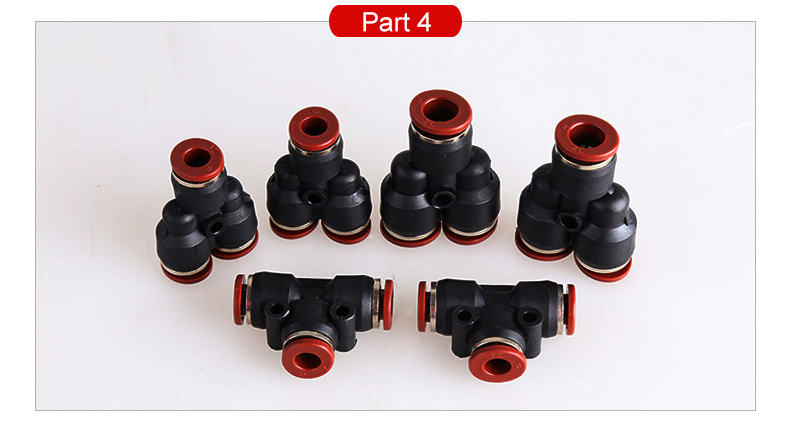 GEYA Y Type Pneumatic Rapid air Connector Fitting Tee Female Thread Connector 3 Way Air Coupler Quick Connector