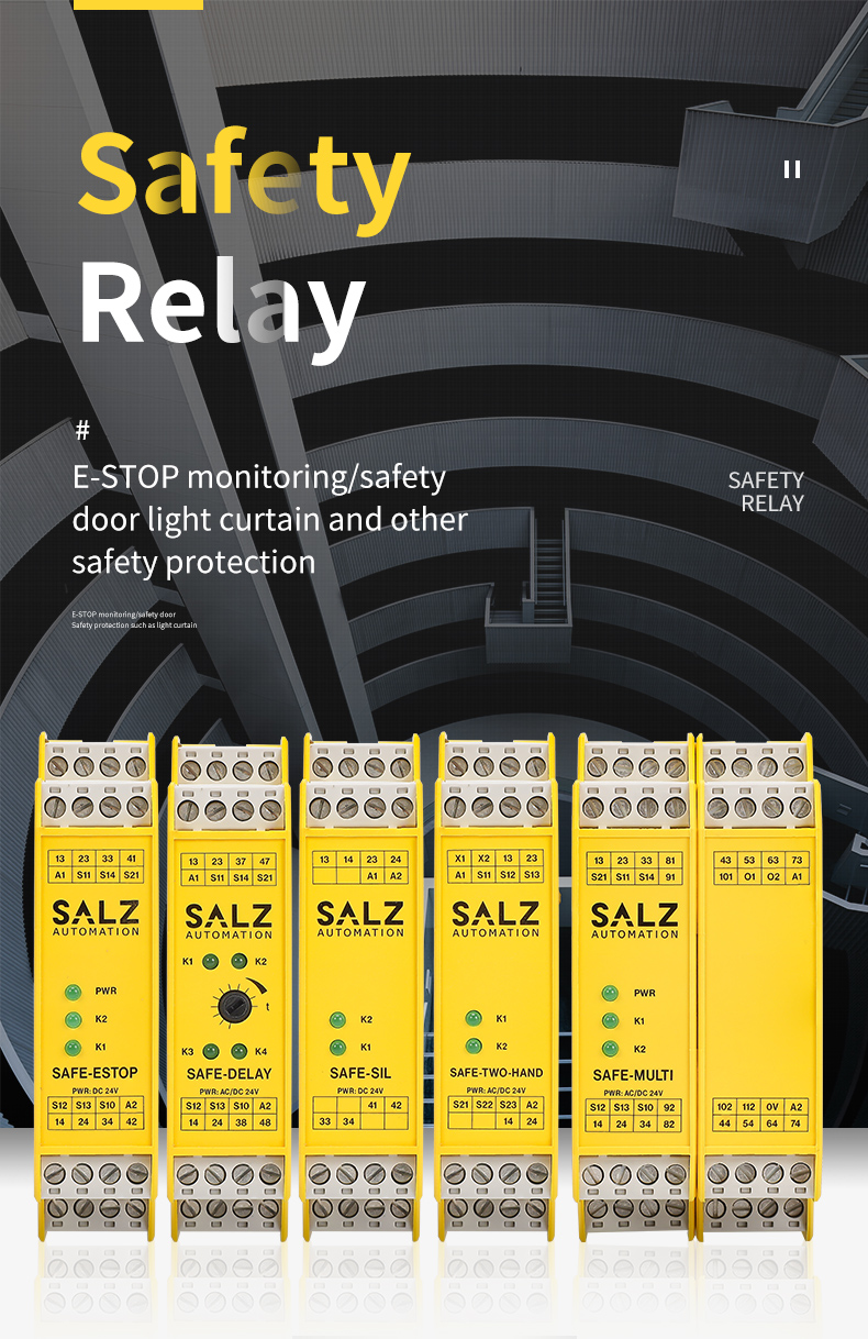 GEYA SAFE-ESTOP Factory Direct Manufacturer DC 24 V +/- 10 % Durable High Quality 220v Prices Protective Safety Relays