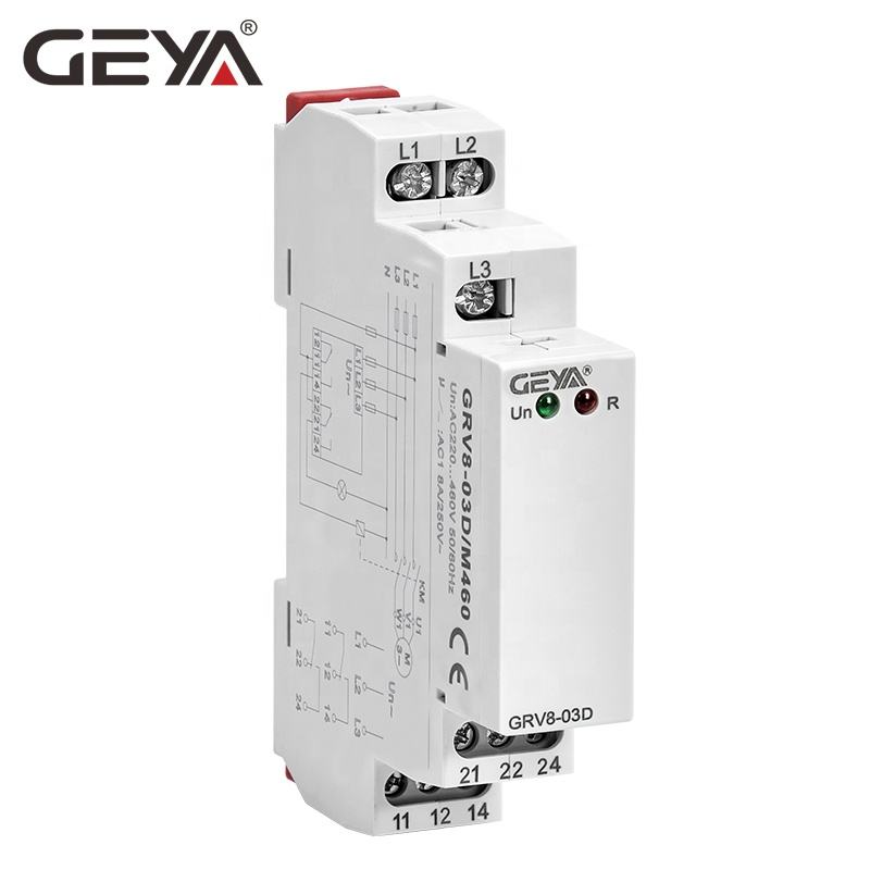 GEYA GRV8 Three Phase Electric Voltage Monitoring Relay Phase Failure Device Sequence Controller Phase Reversal Relay