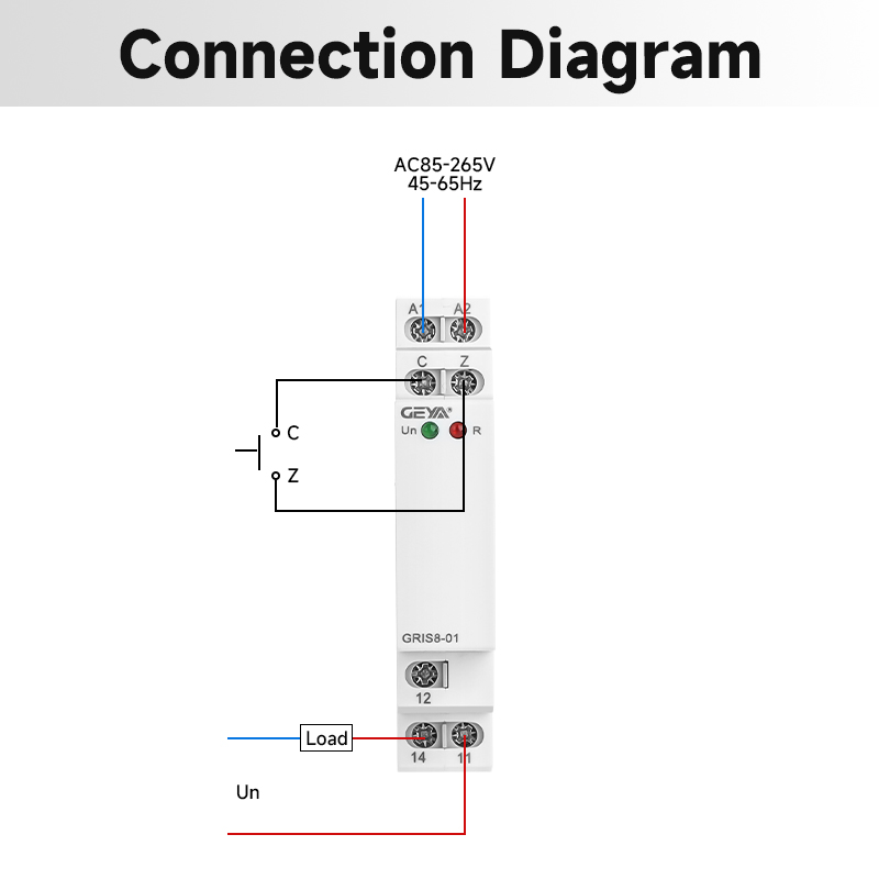 GEYA  GRIS8-01 AC85-265V Isolated Relay GRIS8 Series Isolated Relay for Fire Safety Applications with DIN Rail Mounting