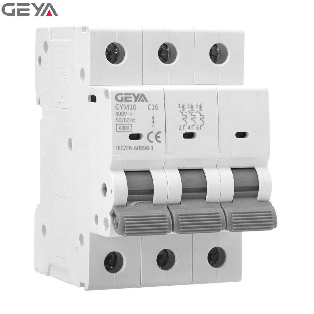 GEYA Factory Price for GYM10 MCB Switch 6KA 3P 63A 400V Modular Din Rail Miniature Circuit Breaker