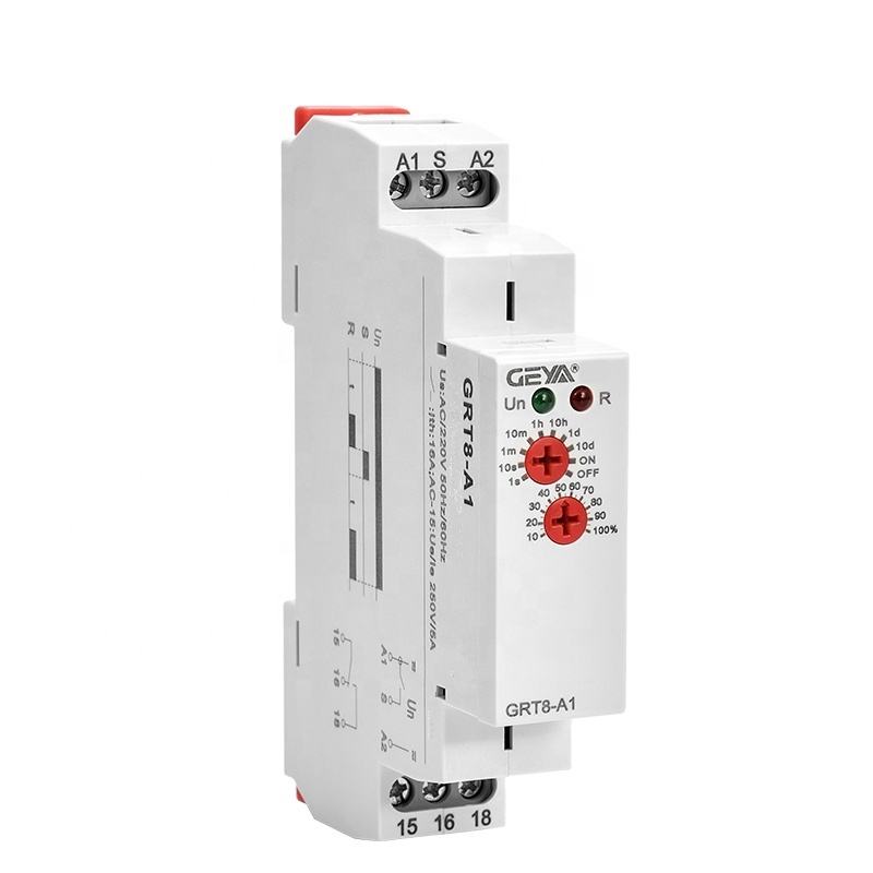 GEYA GRT8-A1 Delay on Time Relay AC220V Din Rail Single Function AC230V 240V Timer Delay DC