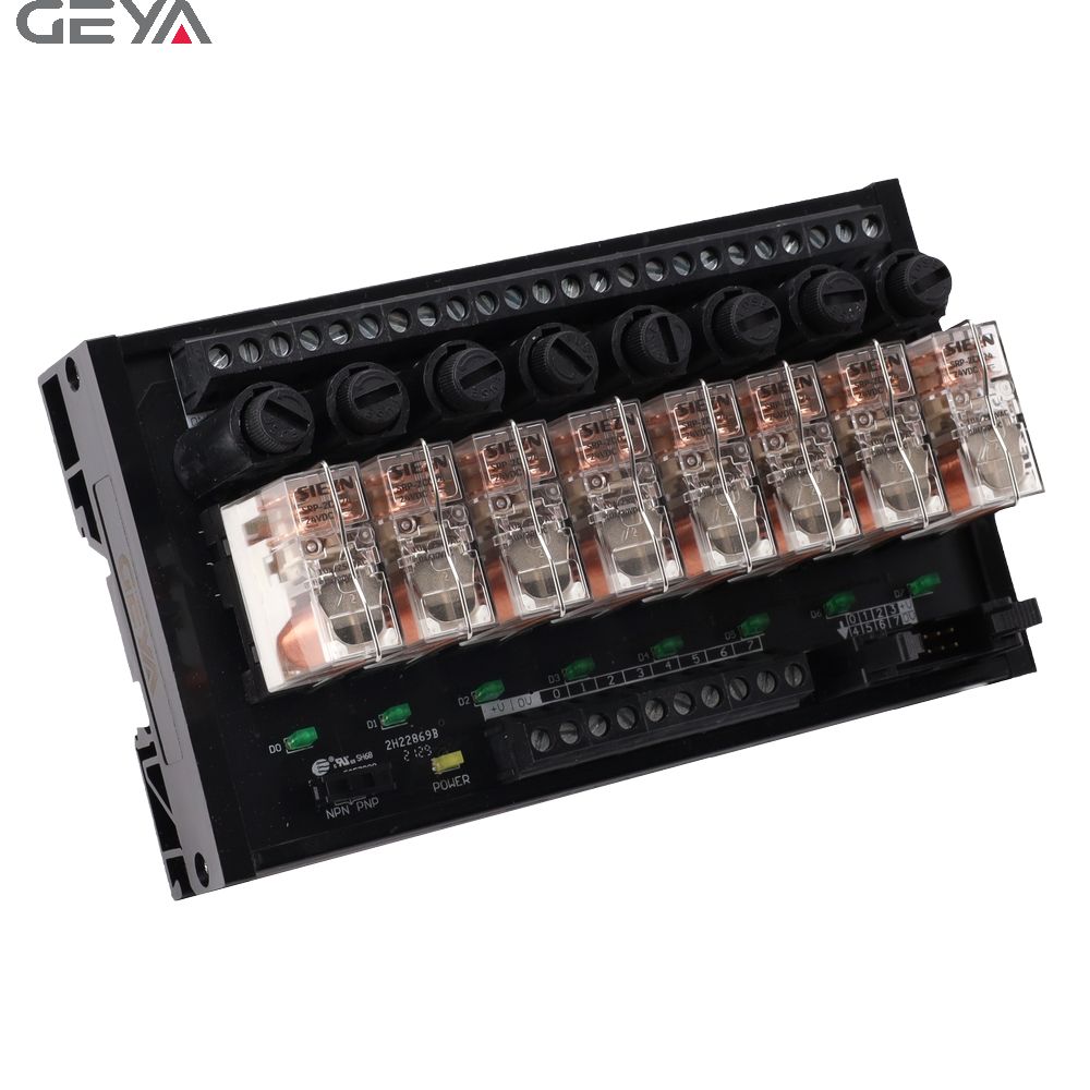GEYA FY-NGG2R-8C+Fuse Channel Relay Module for PLC Controller SPDT PLC Relay 12VDC 24VDC
