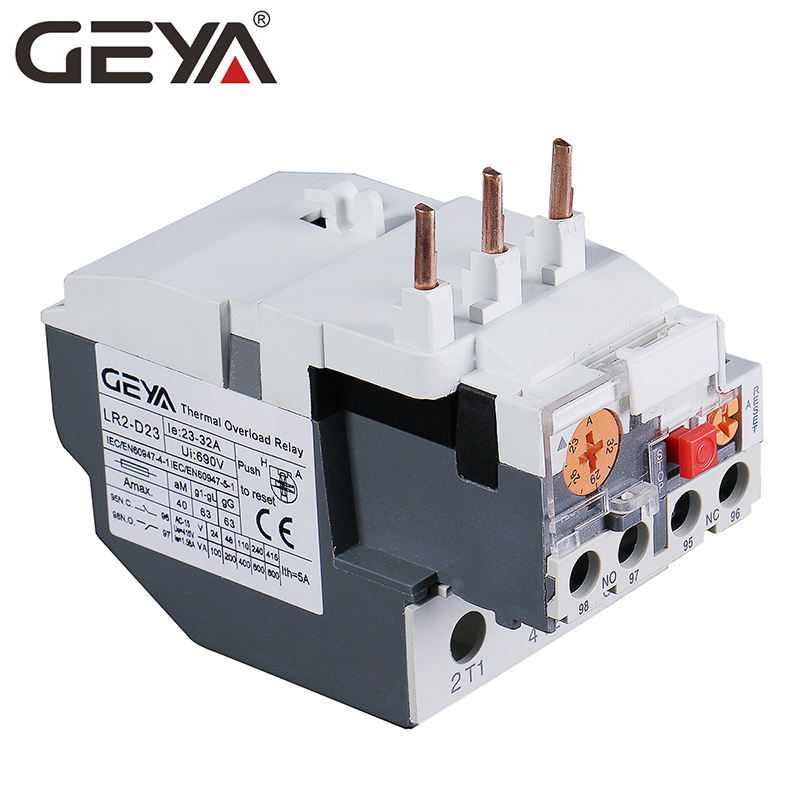 GEYA LR2-D23 Thermal Overload Relay Adjustable Manual or Auto Reset JR28-36 Motor Control Thermal Relay 23A 32A 28A 36A