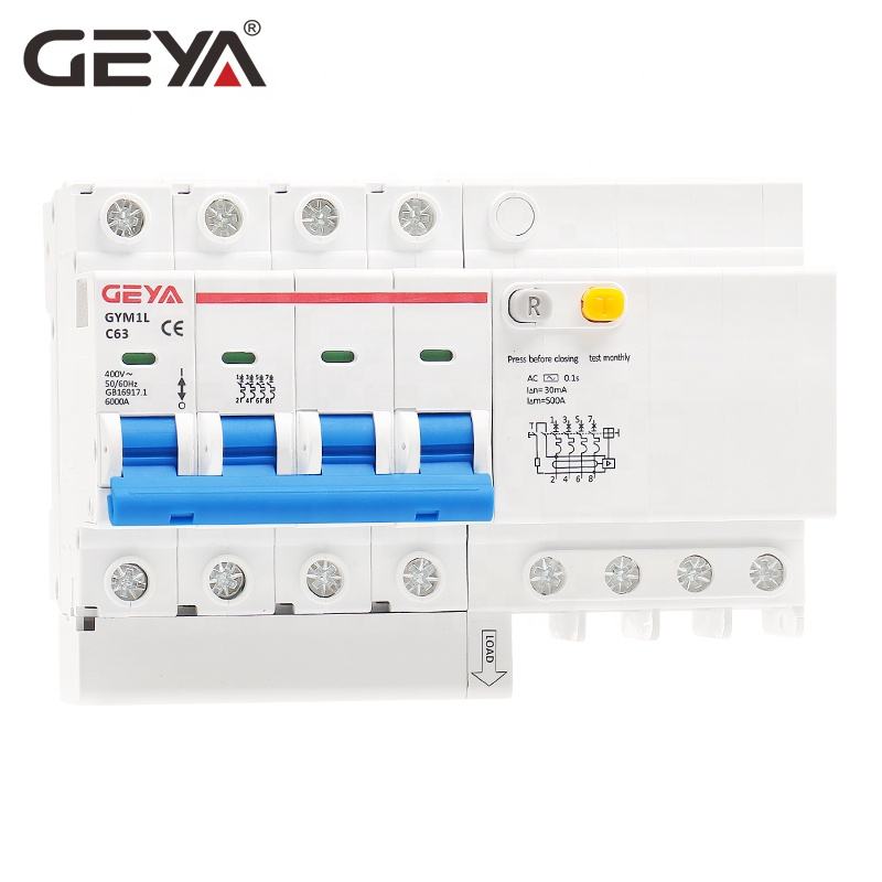GEYA DZ47-63LE Electronic Switch 4P 30mA RCBO RCCB ELCB RCD Circuit Breaker 100A RCB0