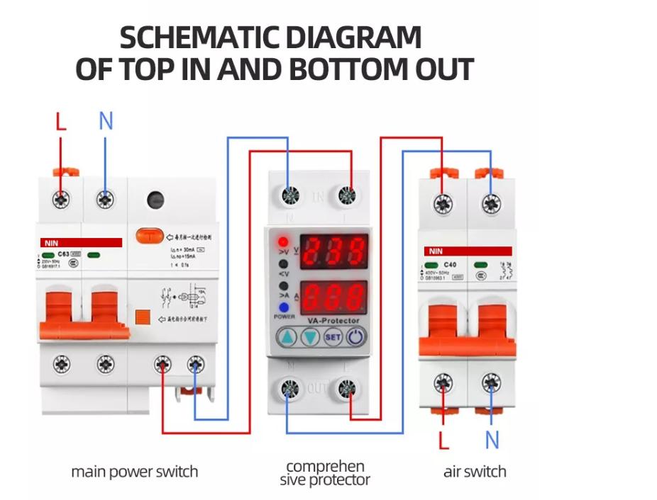 GYEA VANP-2P 63A 220V 63A Voltage - Current Protector
