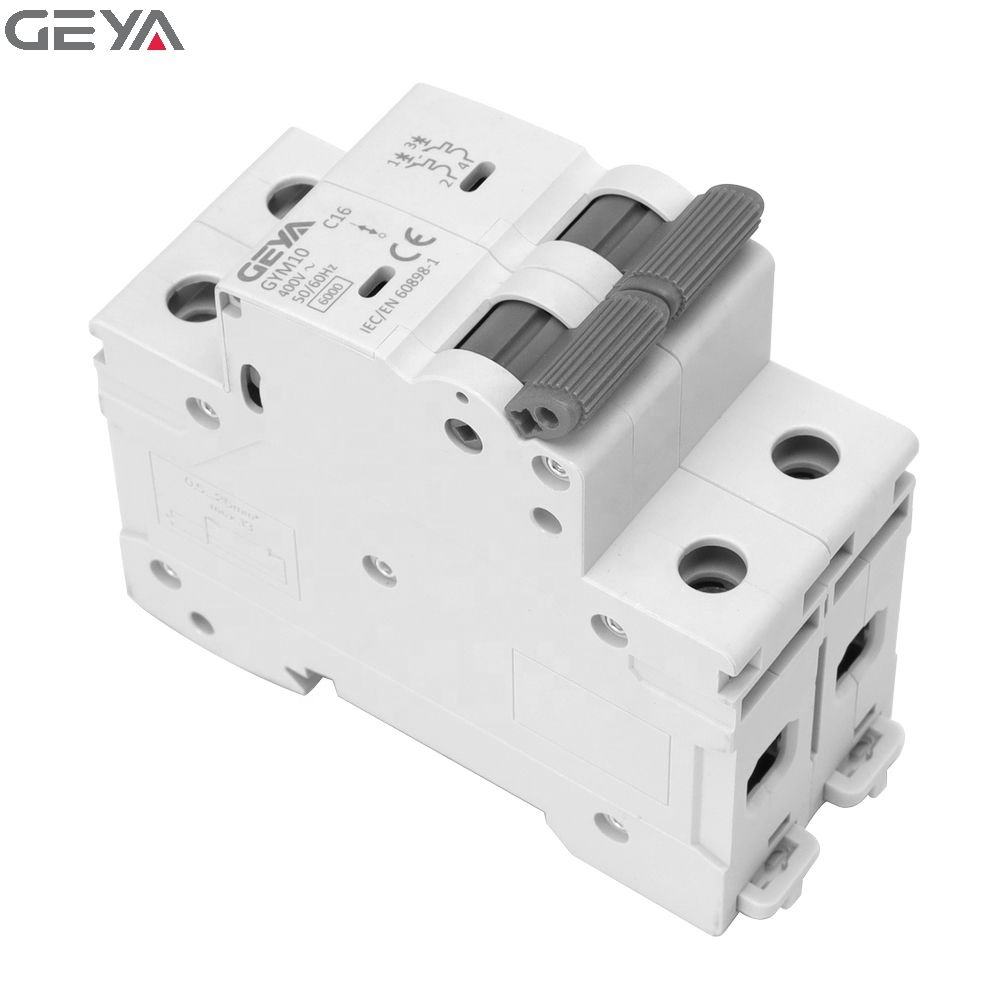 GEYA GYM10 Din Rail 2Poles C63 Miniature Circuit Breaker / MCB Double Poles AC DC DZ47 China Manufacturer OEM MCB