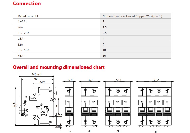 NEW GEYA GYM9H MCB Real 10Ka Types of Circuit Breaker OEM ODM C60 C65 Mini Circuit Breaker MCB 63A IEC/EN60898-1