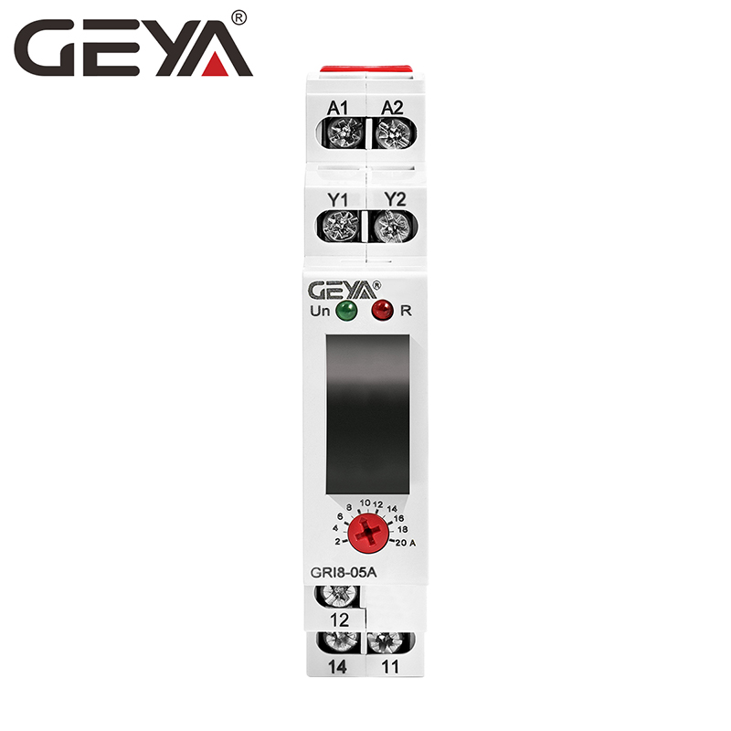 GEYA GRI8-05 AC or DC Current Control Balance Relay 2A-20A AC24V-240V Overcurrent Undercurrent Protection Relays