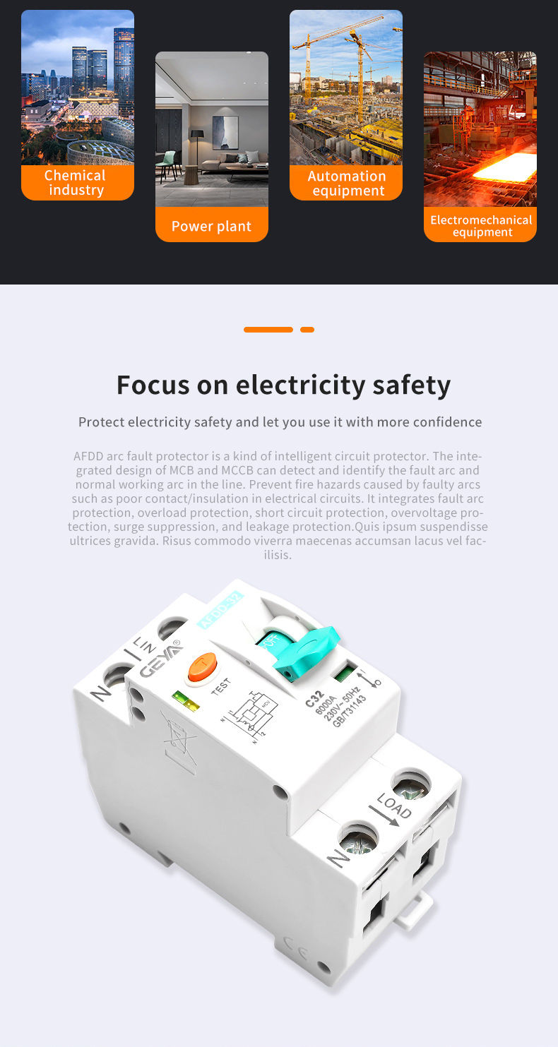 GEYA AFDD-32 Arc Fault Circuit Interrupter AFDD AFCI Breaker Protector