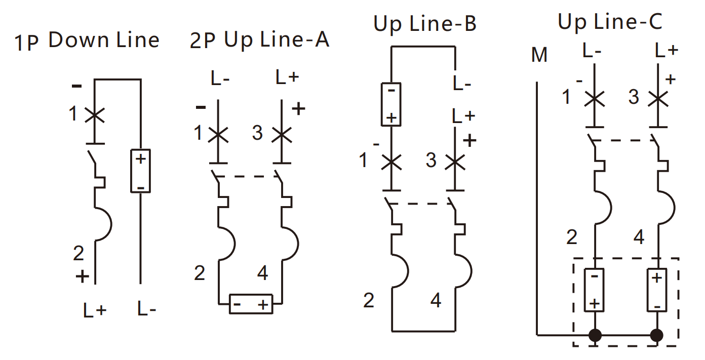 GEYA Dc Mcb Circuit Breaker 1P 2P 3P 4P Mini Miniature 16a 25amp 63a for Solar PV System 4.5ka DC1000V DC500V DC750V