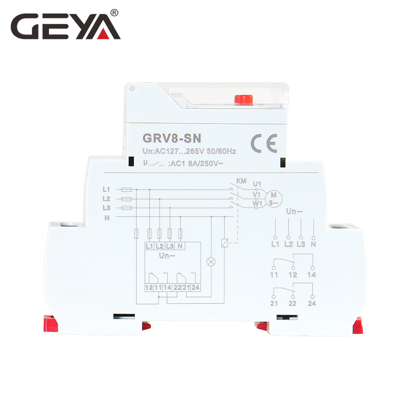 GEYA GRV8-SP SN  8A 70V-650V Over Voltage Under Voltage Protector Device LCD Digital Adjustable Voltage Relay
