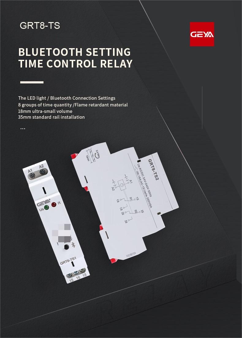 GEYA GRT8-TS2-240 AC DC 24V 240V 2SPDT Automatic and Manual Time Control Relay Staircase Switch for Turn on and off Loads