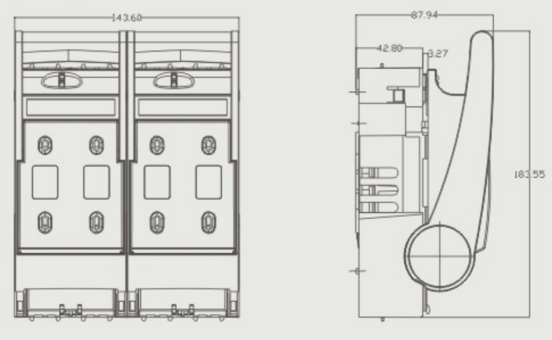 GEYA GY-XLP-160/29 DC Battery Fuse Link Switch Disconnector Switch Fuse Type Isolator DC Fused Isolation Switch