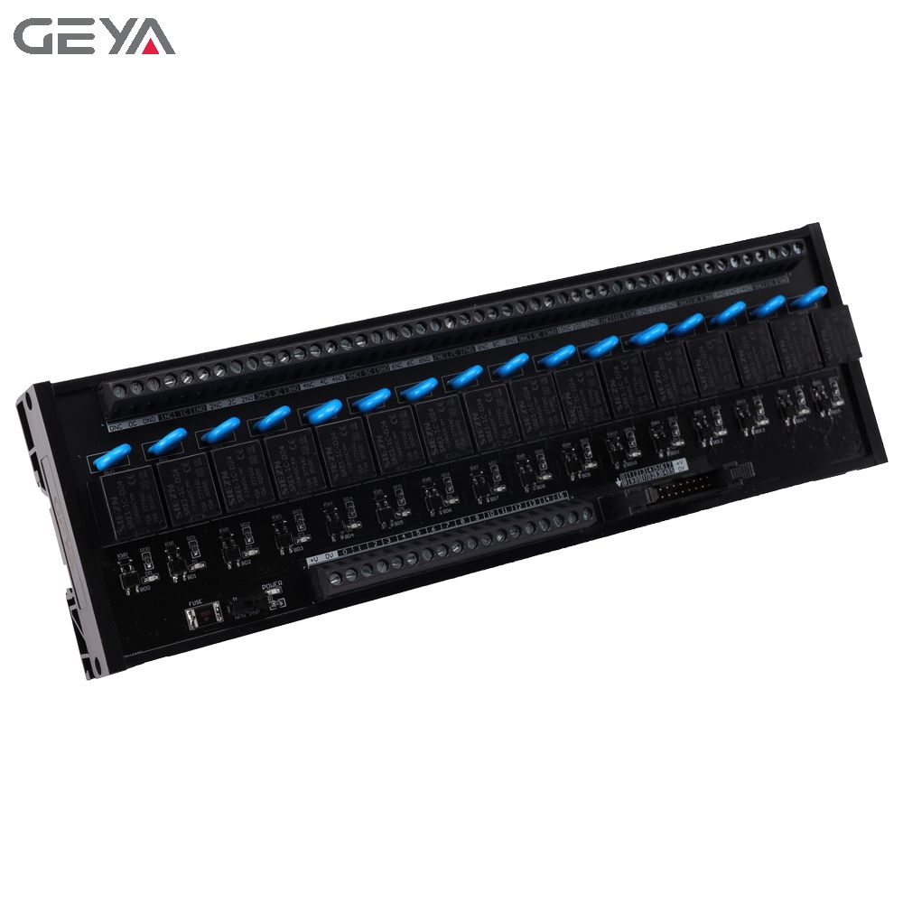 GEYA FY-T73-16C-12V 24V Din Rail 16 Channel Relay Module PLC Automation Control PLC Controller 5V 12V 24V