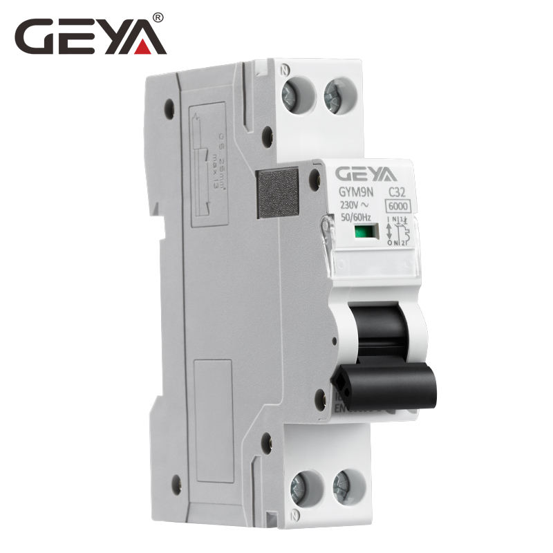 GEYA MCB GYM9N 1P+N 6A 10A 16A 20A 25A 32A 40A 220V 400V AC Mini Circuit Breaker