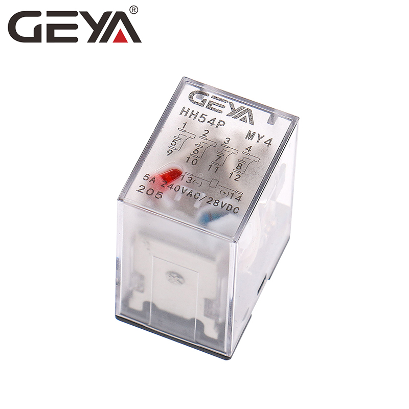 GEYA General Purpose Relay HH54P MY4 Electromagnetic Relay Series Base