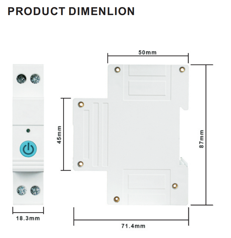 GEYA Tuya WiFi Single-phase Circuit Breaker Electricity Meter Timer Tuya Mcb Wifi Smart Circuit Breaker with Metering