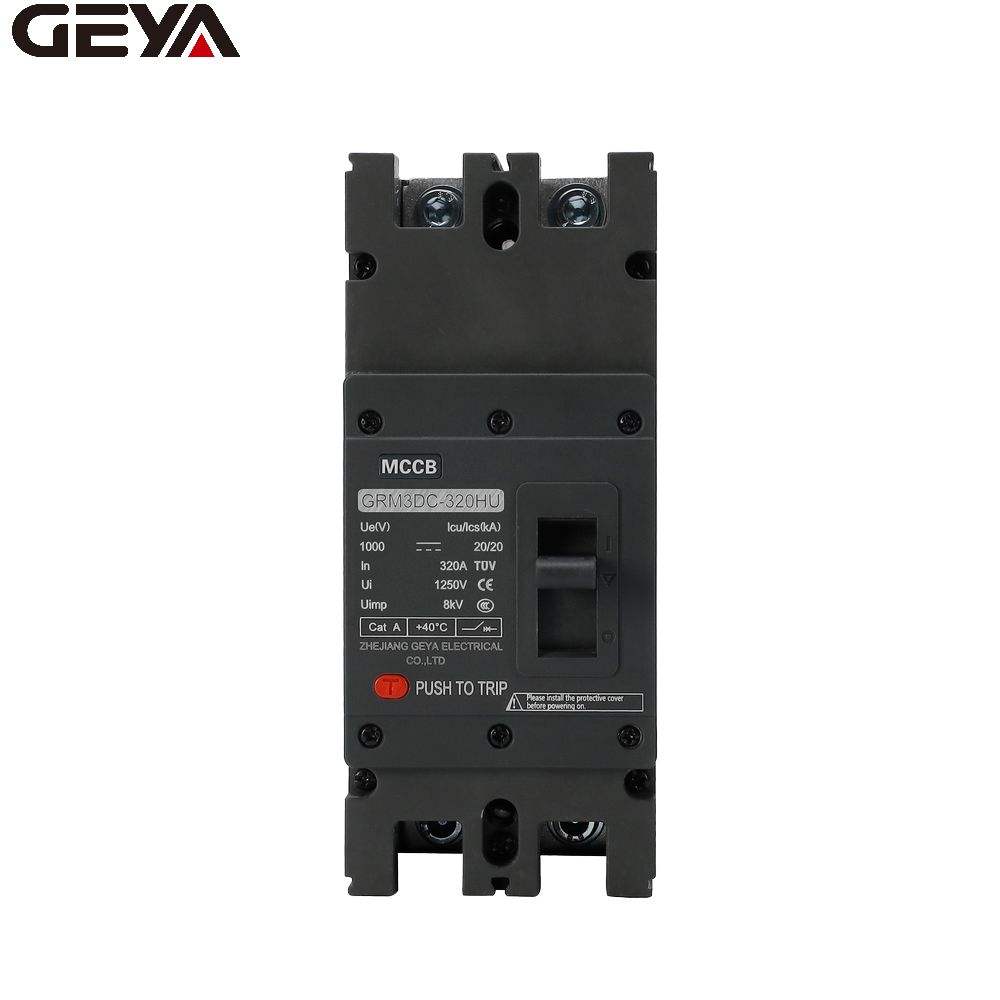 GEYA GRM3DC-320HU-2P 280A-320A DC1000V Solar PV Molded case Circuit Breakers DC1000V DC1500V DC MCCB 2 Pole 4 Pole 125A 250A