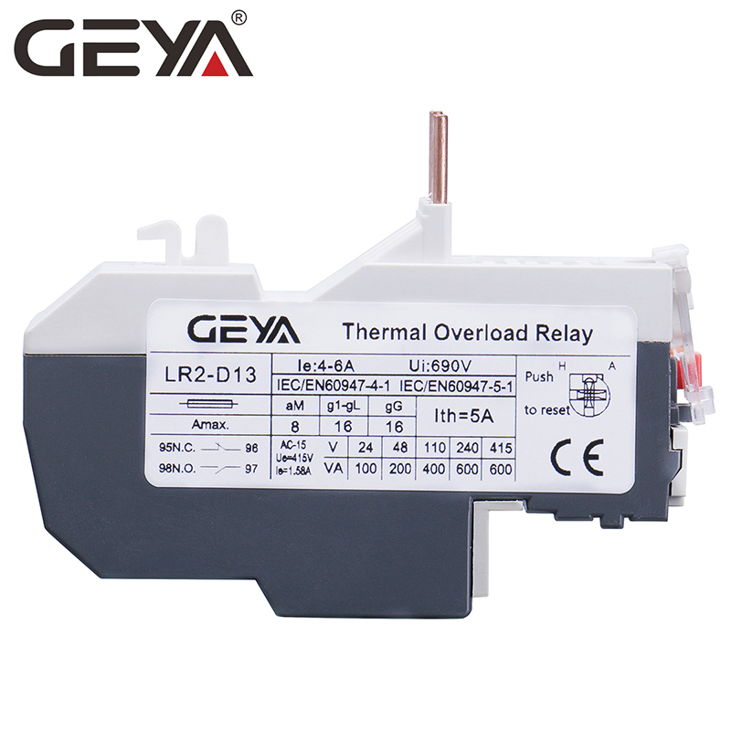GEYA LR2 D13 Telemecanique Thermal Overload Relay 0.1A  0.25A 0.4A 0.63A 1A 1.6A 2.5A 4A 6A 8A 10A 25A Thermal Relay Factory
