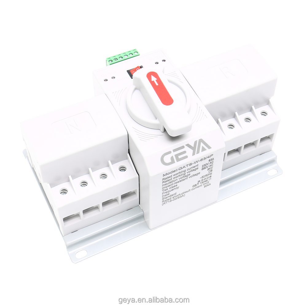 GEYA Single Generator Changeover Switch 3 Phase Ats Controller Dual Power Manual Automatic Transfer Switch for Generator