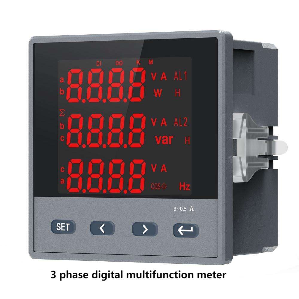 GEYA 96*96mm  GY500-3E4 AC 220V with RS485 Multifunction Smart Digital Display Power Meter 3 Phase