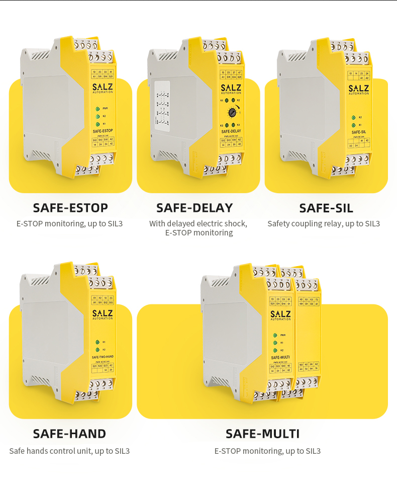 GEYA SAFE-ESTOP Factory Direct Manufacturer DC 24 V +/- 10 % Durable High Quality 220v Prices Protective Safety Relays