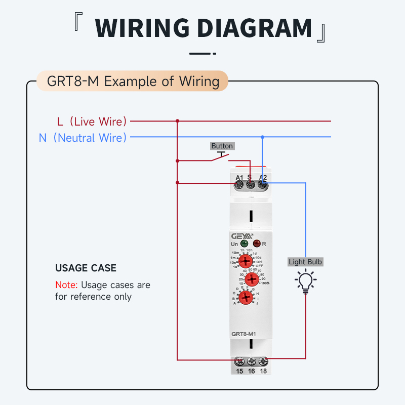 GEYA GRT8-M2 10 Functions Time Relay Time Switch on Delay Off Delay Cycler 2 Output Multifunction Relay