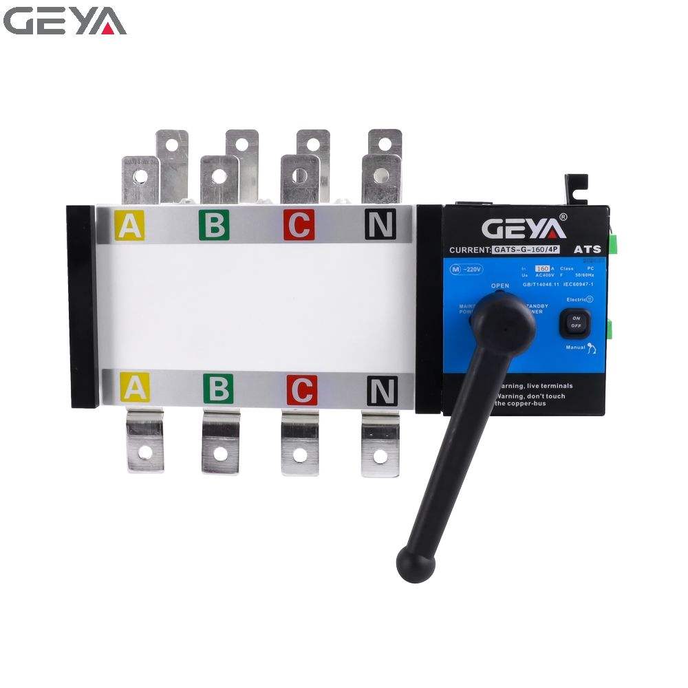 GEYA Top 10 Suppliers Ats Dual Power Automatic Changeover Switch Controller Generator  32a 4p 16a 250a 100a 16a-100a OEM FACTORY
