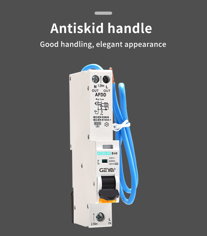 GEYA AFDD5-40 Arc Fault Circuit Breaker Afdd Rcbo Afci protection with Leakage