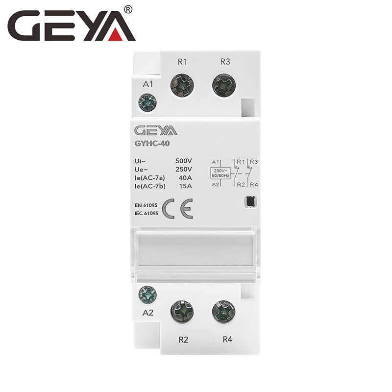 GEYA Good Quality Household AC Contactor Modular Contactor 220v 40A 2P 2NO 50/60Hz CE Contactor Dil