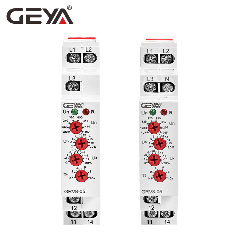 GEYA GRV8-05D M265 127V-265VAC and Current Relays Under Voltage Relay Voltage 3 Phase Voltage Relay