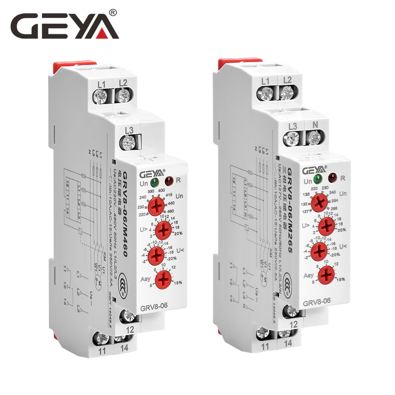 GEYA GRV8-06 Overvoltage Undervoltage Relay Phase Sequence Asymmetry Control Relay