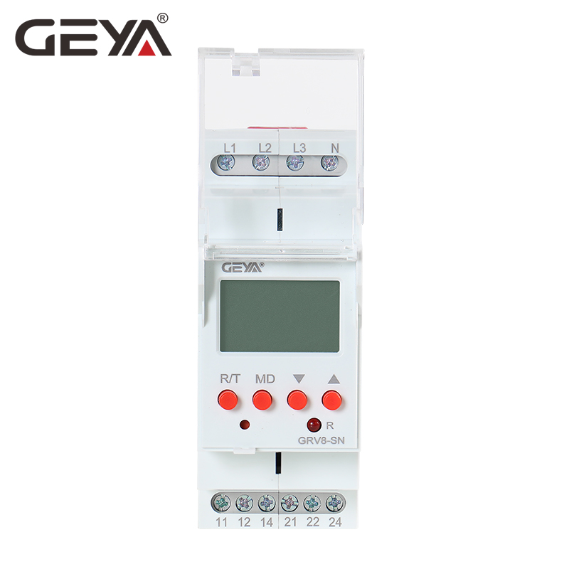 GEYA GRV8-SP SN  8A 70V-650V Over Voltage Under Voltage Protector Device LCD Digital Adjustable Voltage Relay