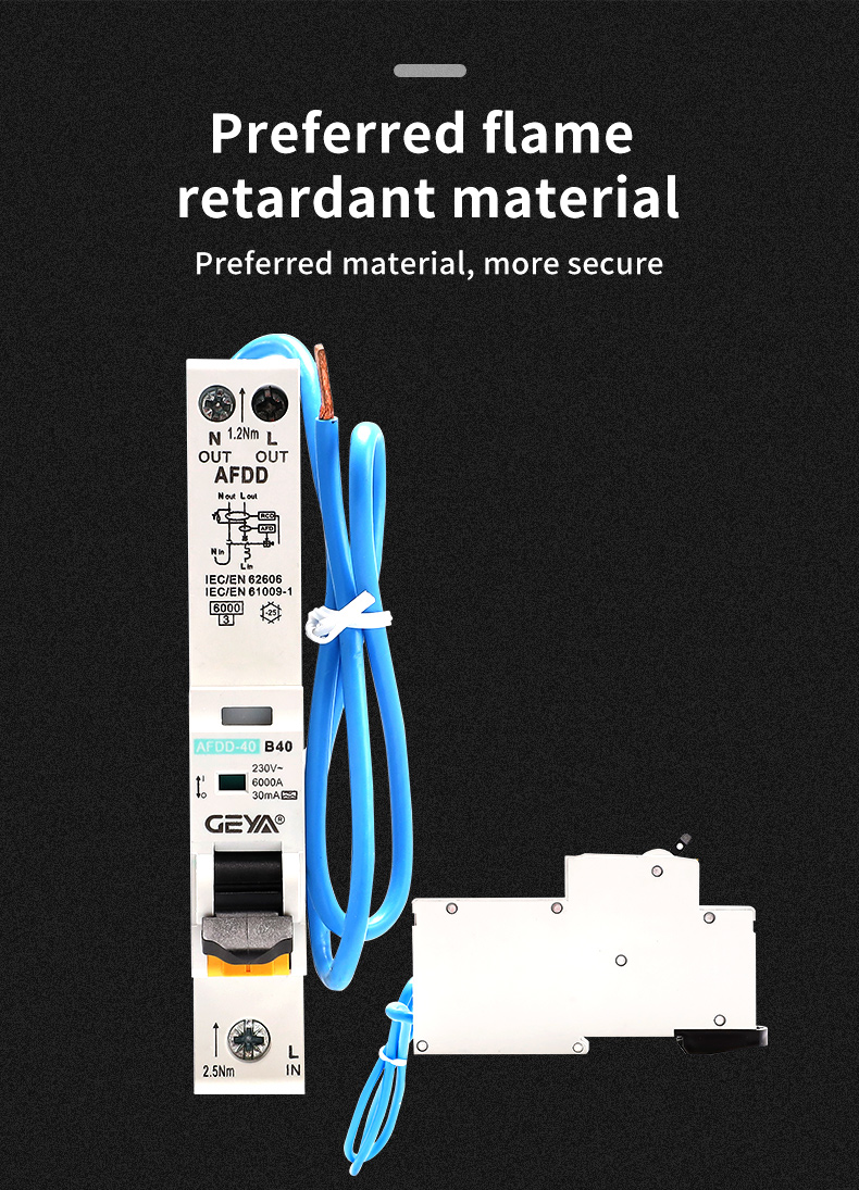 GEYA AFDD5-40 Arc Fault Circuit Breaker Afdd Rcbo Afci protection with Leakage