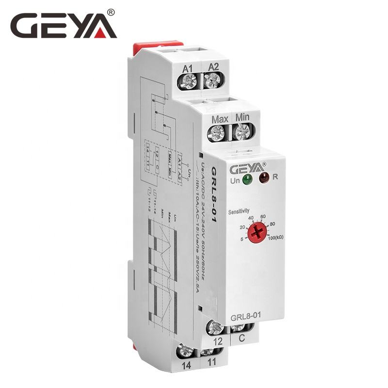 GEYA GRL8-01 AC/DC24V~240V Water Pump Control Relay Float Liquid Level Switch Control Float Less Relay Level Switch