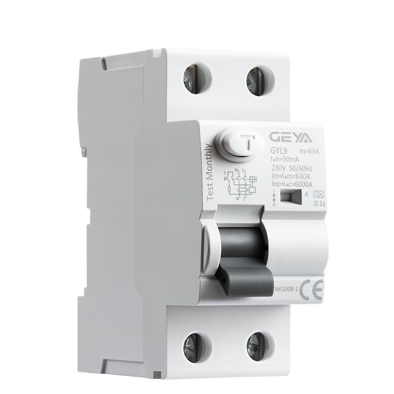GEYA GYL9 ID RCCB 10KA Residual Circuit Device RCD Electronic 10mA30mA 100mA 300mA ELCB RCCB 80a Current Ratings  2P 16A 30mA