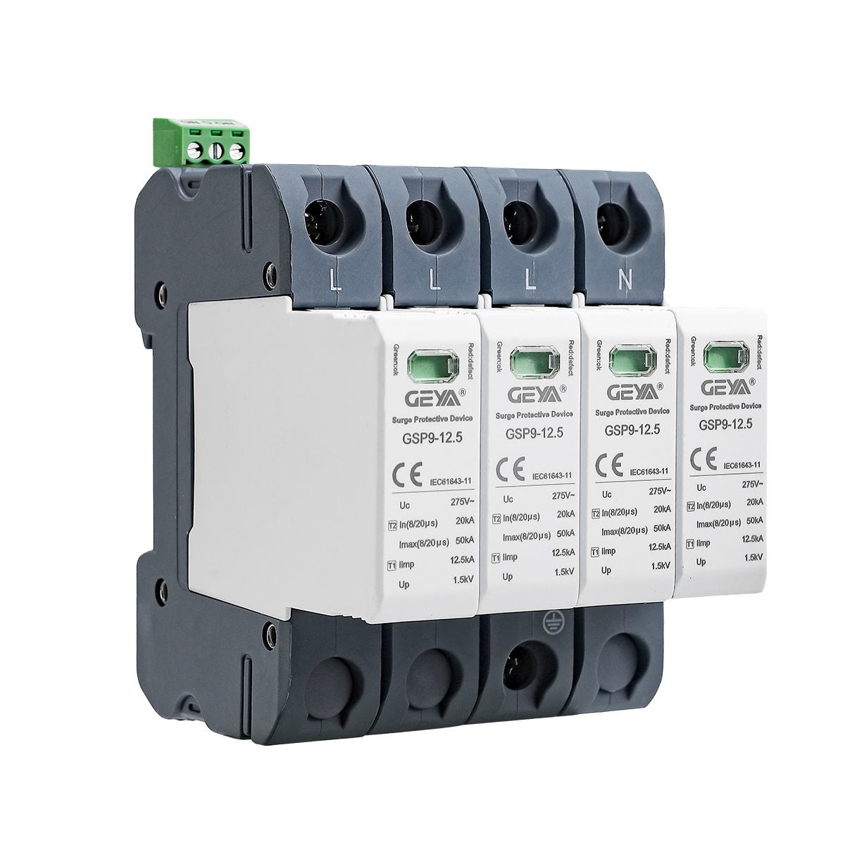 GEYA GSP9-12.5 4P 12.5KA SPD Surge Protector 120v spd Dispositivo De protection Contra Sobretensione