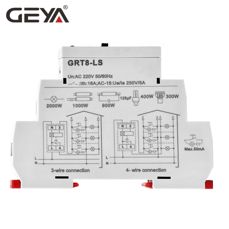 GEYA GRT8-LS Hot Sell Electrical Dedicate Hotel Factory Corridor Lighting Optical Control Switch off Delay Timer