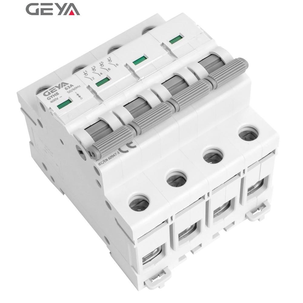 GEYA CE CB SEMKO SAA CCC TUV 32A 40A 50A 63A 100A 125A 230V/400V 32A 40A 50A 63A Isolator Circuit Breaker Main Switch