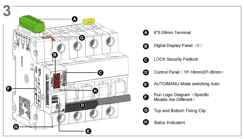 GEYA GYAR9-AC-G AC~220V Ac Dc RS485 Remote Control Automatic Reclosing Auto Recloser Mcb Circuit Breaker RCD