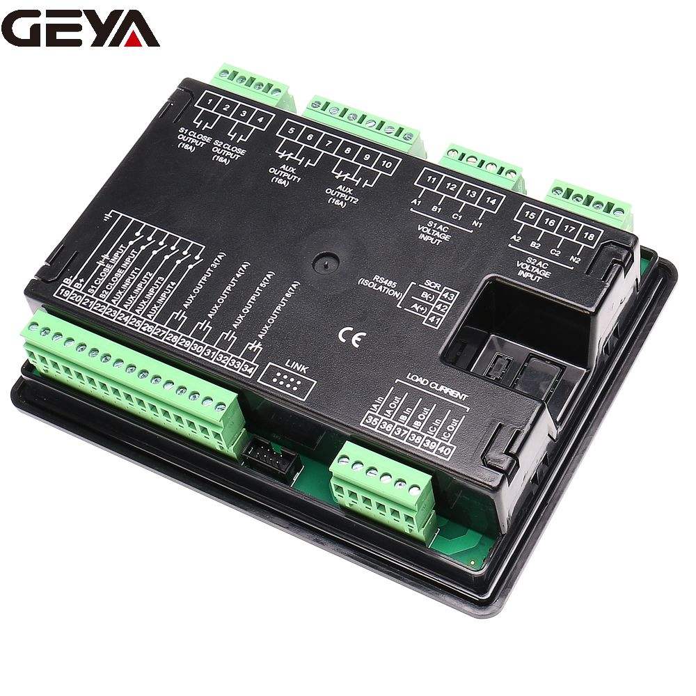 GEYA 12V or 24V Smartgen ATS Generator Controller ATS700I Without  RS485 PC Dual Power Automatic Transfer Switch ATS 100A AC