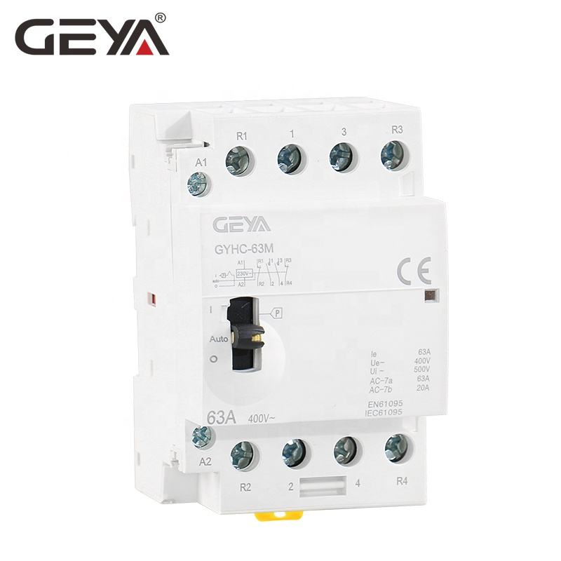 GEYA New Design GYHC 4P 40A 64A 4NO or 2N02NC Manual Contactor Handling Operated Device AC Contactor 110V 220V