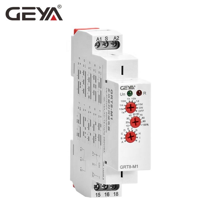 GEYA NEW DESIGN GRT8-M Multi-function 230V Timer Relay Electronic Timer with CE CB ROHS Certificate