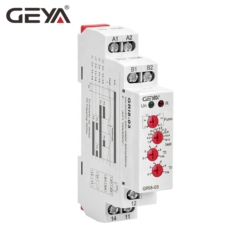 GEYA GRI8-02 0.5A 0.05 0.5A Low Stock  Current Monitoring Relay