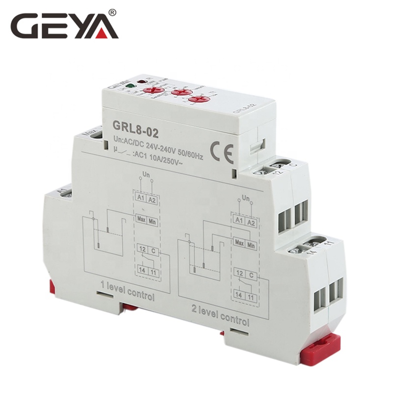 GEYA GRL8-01 AC DC 24V~240V Water Pump Timer Liquid Level Switch Water Level Float Switch 10A Level Switch
