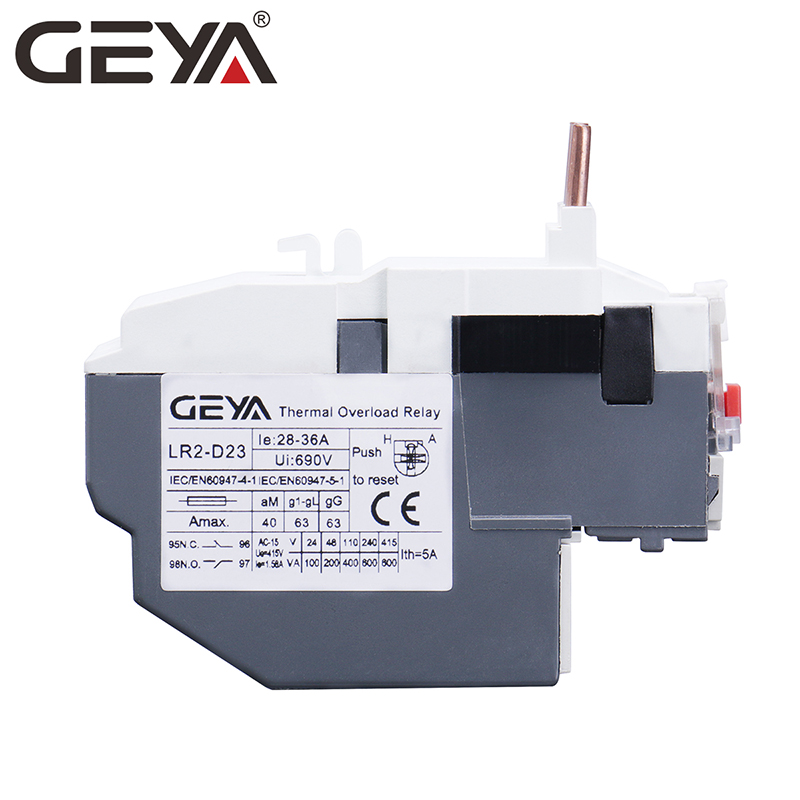 GEYA LR2-D23 Thermal Overload Relay Adjustable Manual or Auto Reset JR28-36 Motor Control Thermal Relay 23A 32A 28A 36A