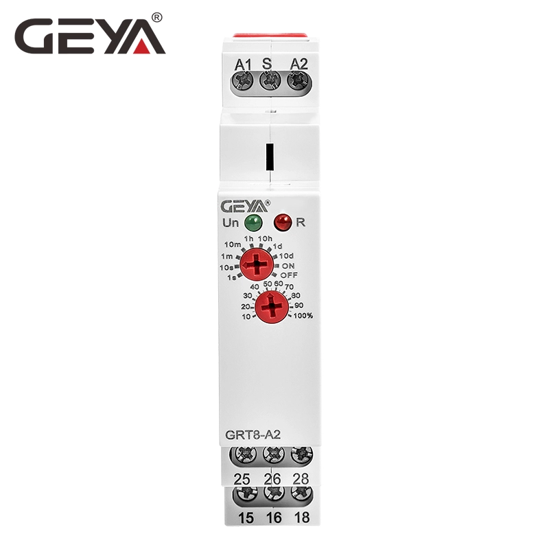 GEYA GRT8-AB Smart Home Adjustable 16A Time Relay DIN Rail 18mm Electric on Delay Timer 12V DC